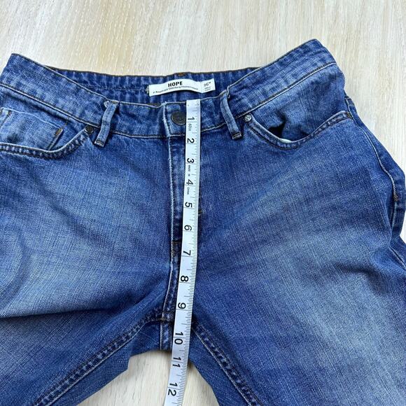 Hope by Ringstrand Soderberg Win Mid Rise Cropped Blue Denim Everyday Jeans 26 - Picture 10 of 13